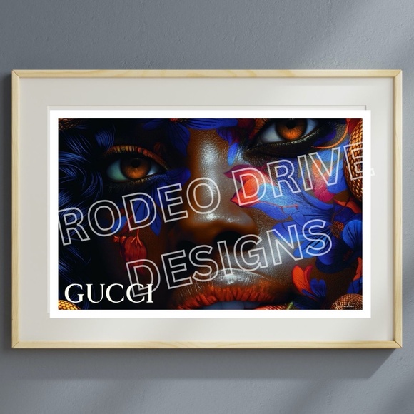 GUCCI WALL ART 17X11 GUCCI FASHION ART - Picture 1 of 2